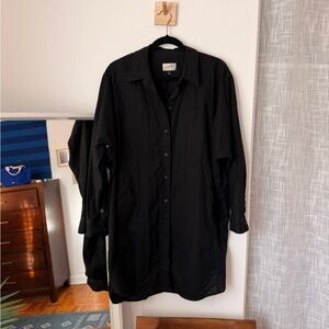 Universal Thread Black Button-Up Shirtdress